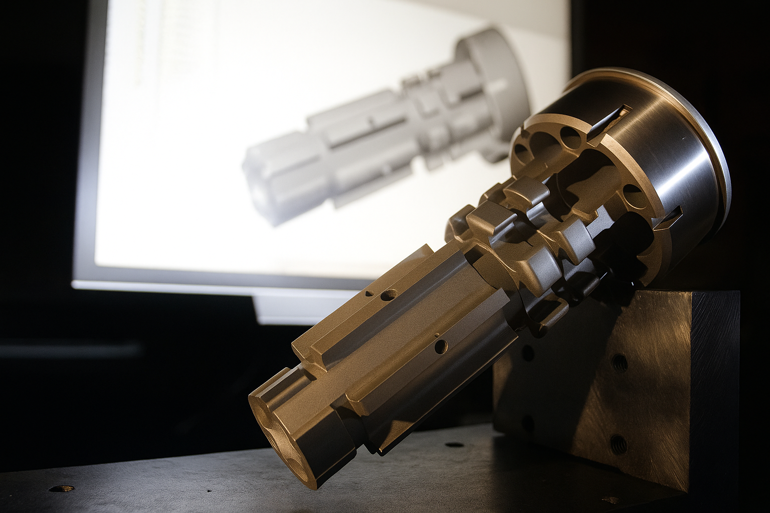 5-Axis CNC-Machined Multi-Lobe Hydraulic Piston