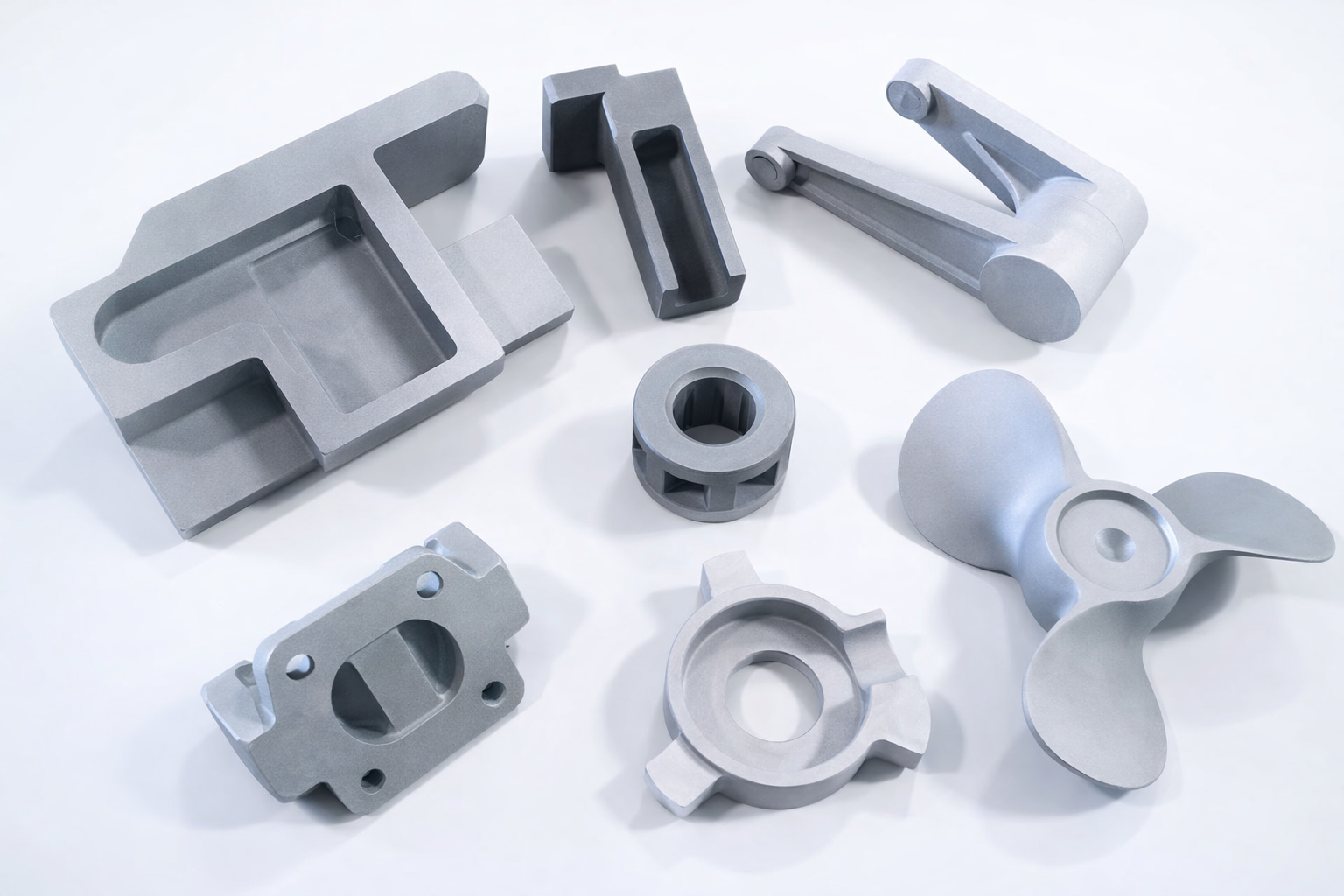 Precision investment cast metal components with complex geometries and tight tolerances